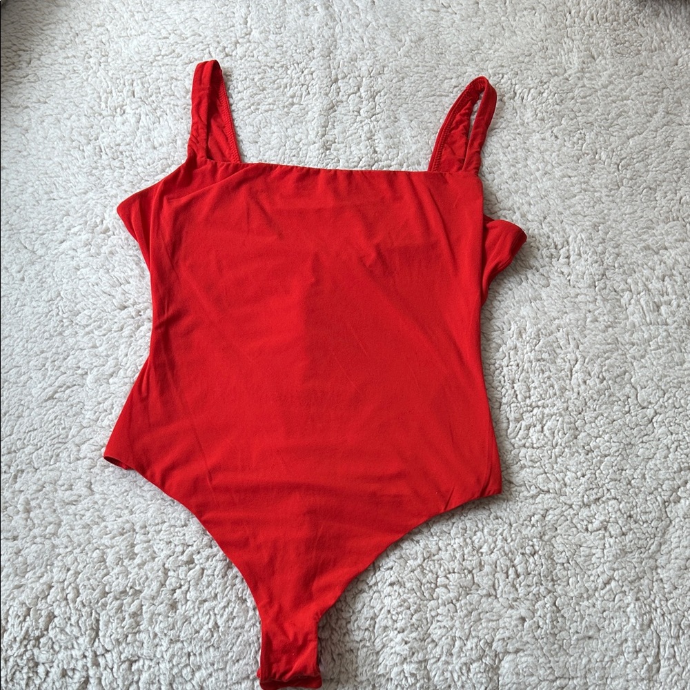 SKIMS  Vibrant Red Bodysuit